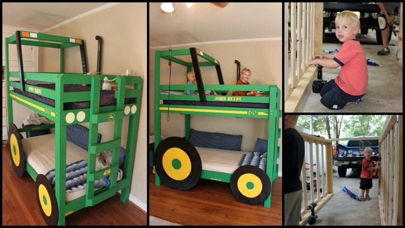 Build your kids a tractor bunk bed