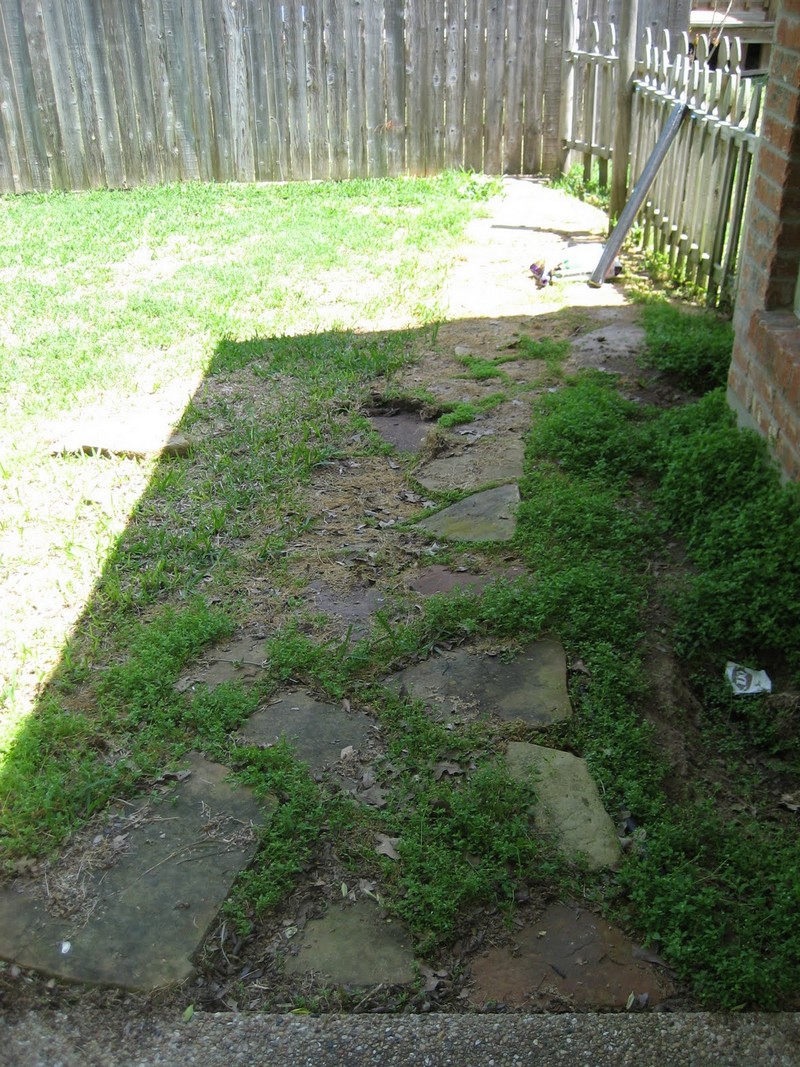 DIY Backyard Walkway - Old Backyard Walkway