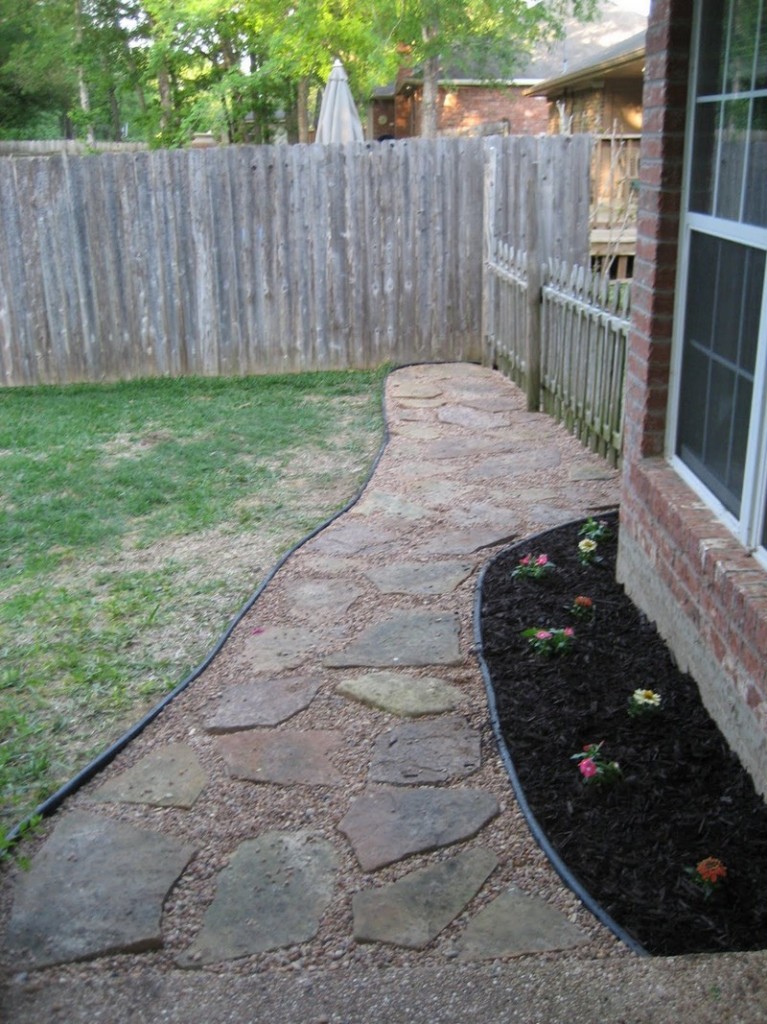 DIY Backyard Walkway - Finish Backyard Walkway