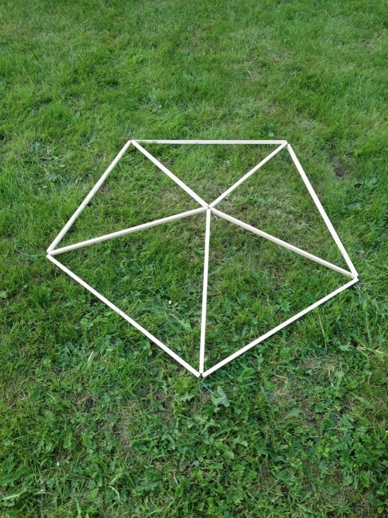 DIY Geodesic Dome Greenhouse - Assembling the Sticks