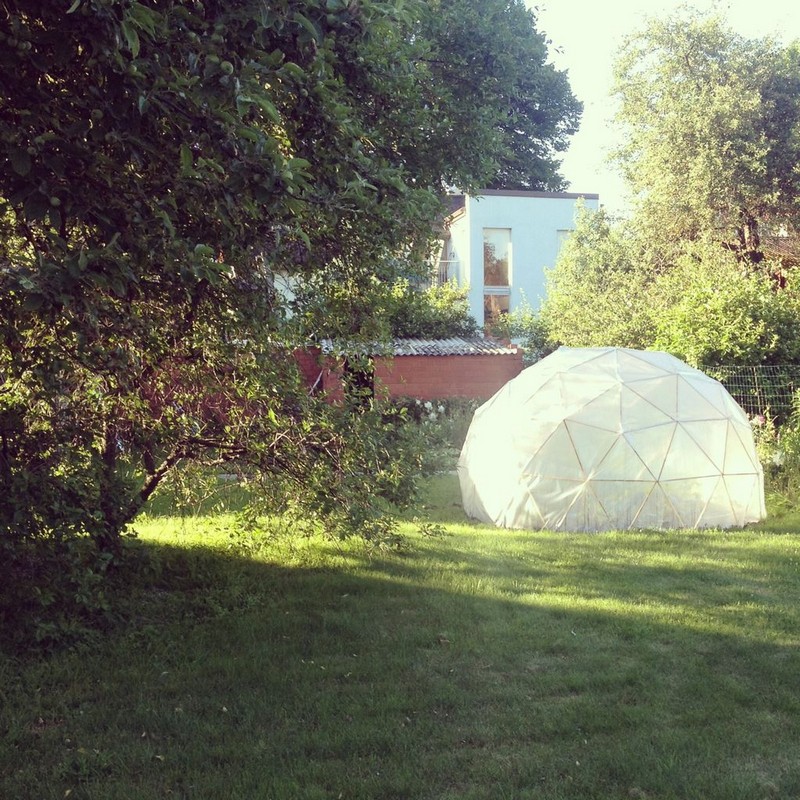 DIY Geodesic Dome Greenhouse - Finished Geodesic Dome Greenhouse