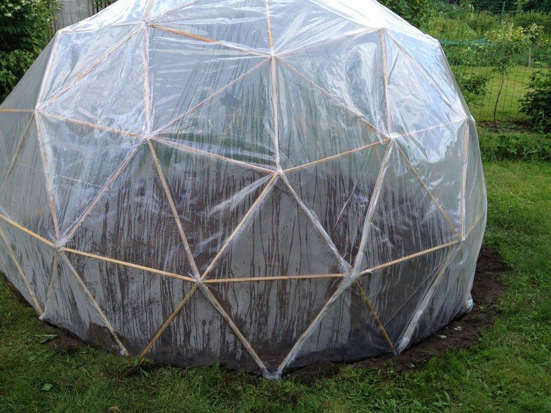 DIY Geodesic Dome Greenhouse - Outer frames of windows