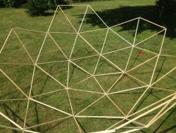 DIY Geodesic Dome Greenhouse - Assembling the Sticks
