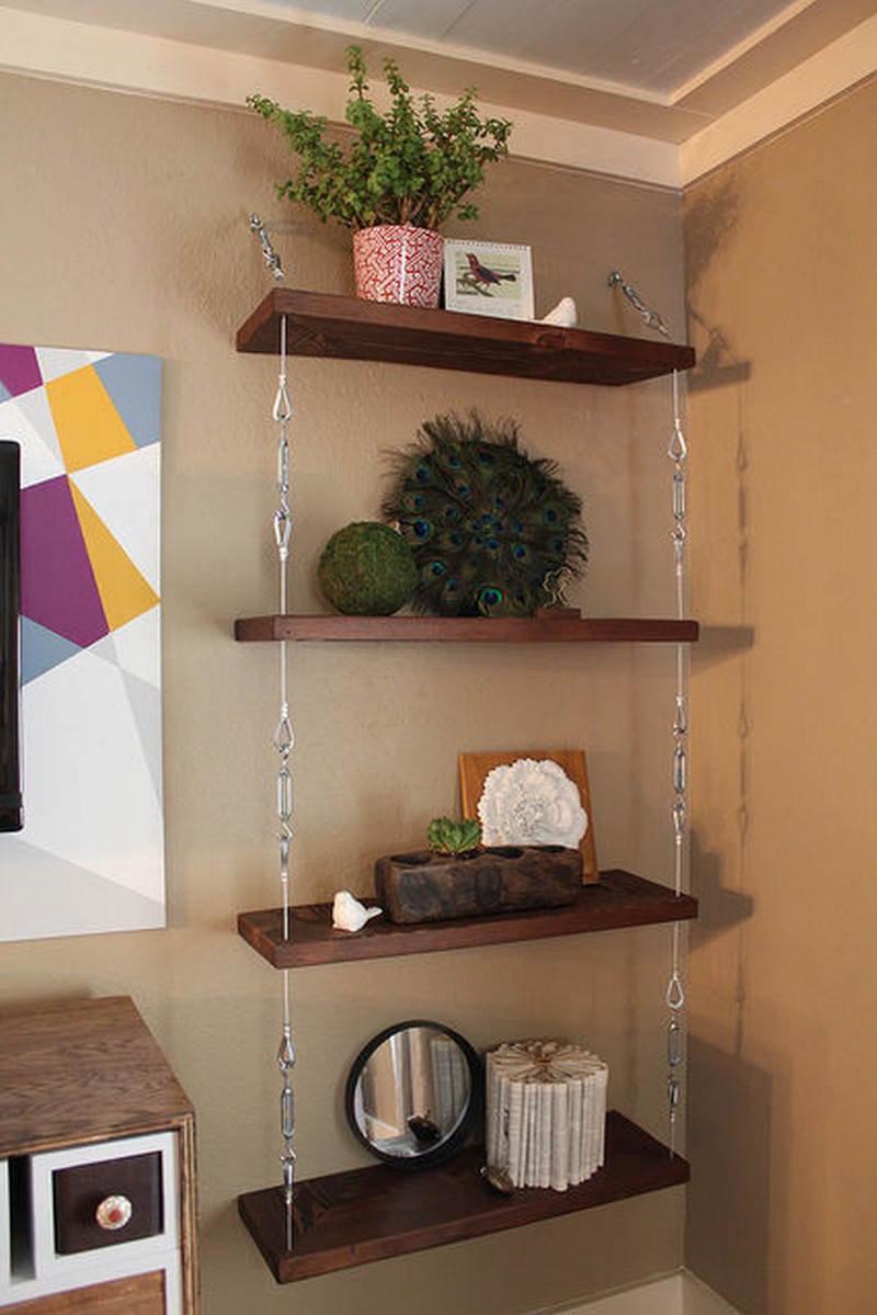 DIY Hanging Shelf - Complete Shelves