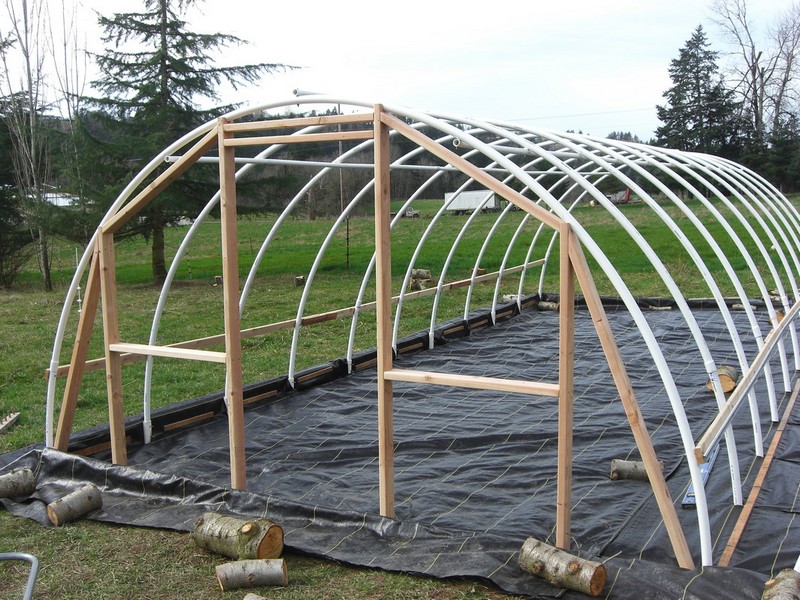 DIY Hoop Greenhouse - Build end walls