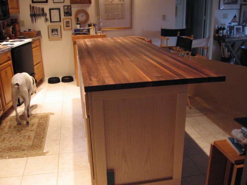 DIY Kitchen Island Cabinet - Stain