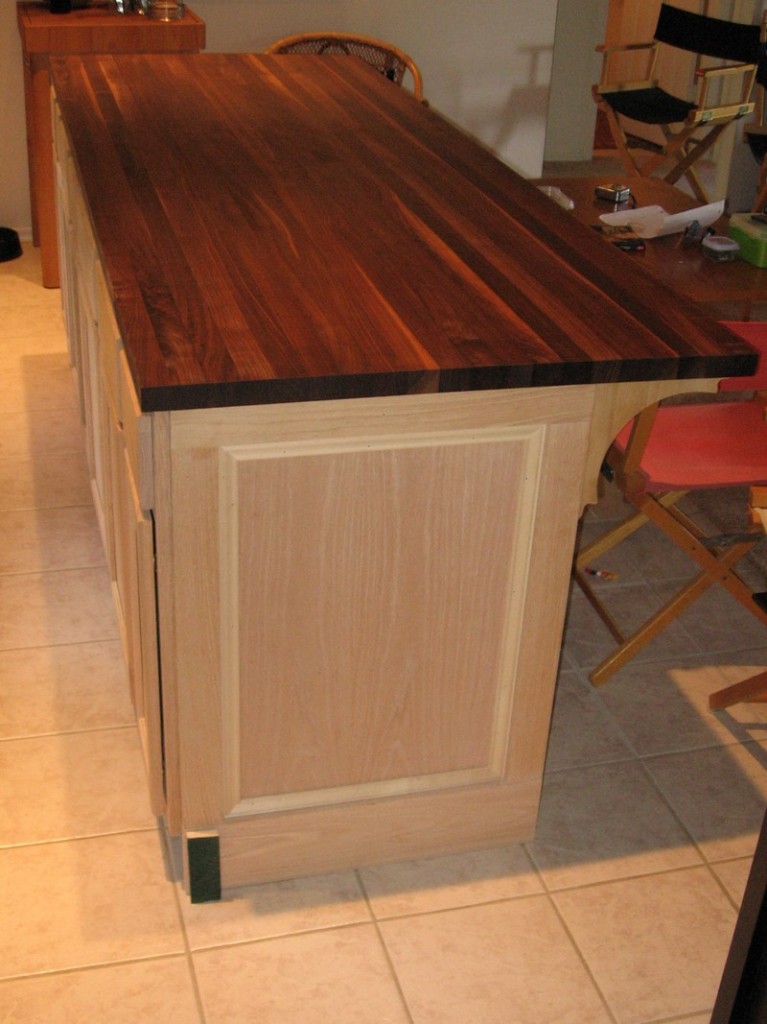 DIY Kitchen Island Cabinet - Finishing