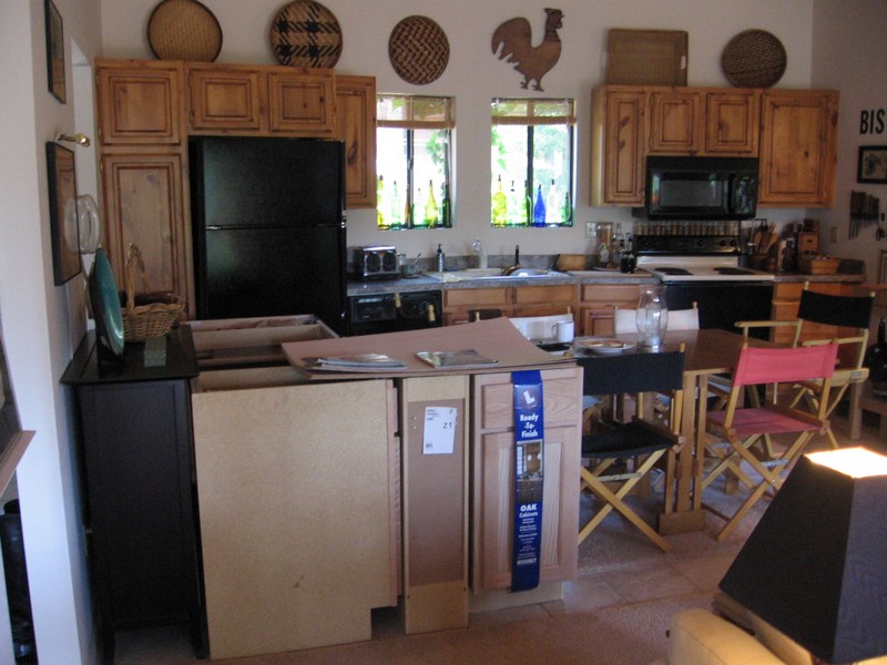 DIY Kitchen Island Cabinet - Started build shelf and cabinets