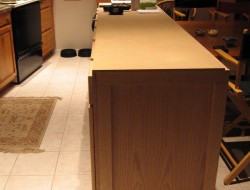 DIY Kitchen Island Cabinet - Added panels and framing