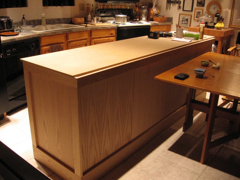 DIY Kitchen Island Cabinet - Added panels and framing