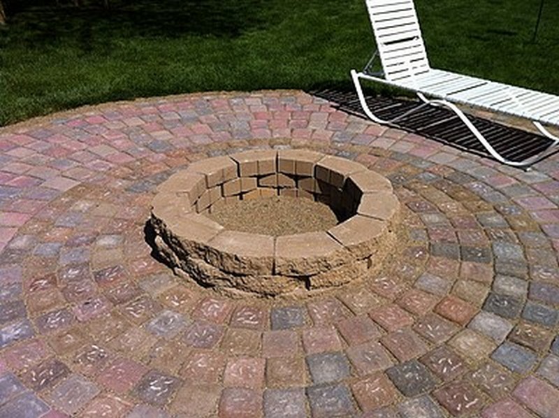 DIY Patio with Fire Pit - Finished Fire Pit