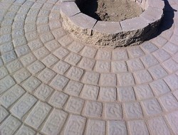DIY Patio with Fire Pit - Putting Polymeric Sand