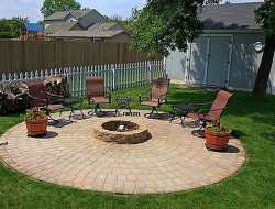 DIY Patio with Fire Pit - Finished Patio with Fire Pit