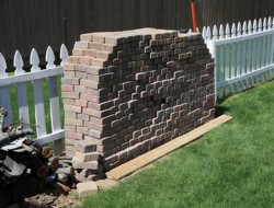 DIY Patio with Fire Pit - Brick Pavers
