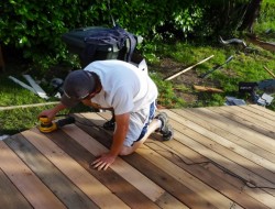 DIY Platform Deck - Sanding