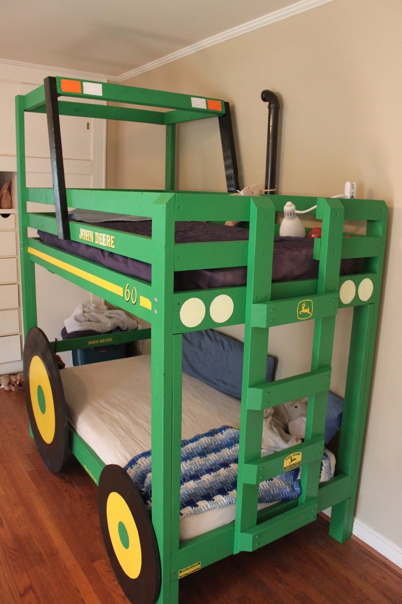 DIY Tractor Bunk Bed - Finished Tractor Bunk Bed