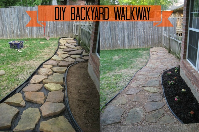 Build your own backyard flagstone pathway