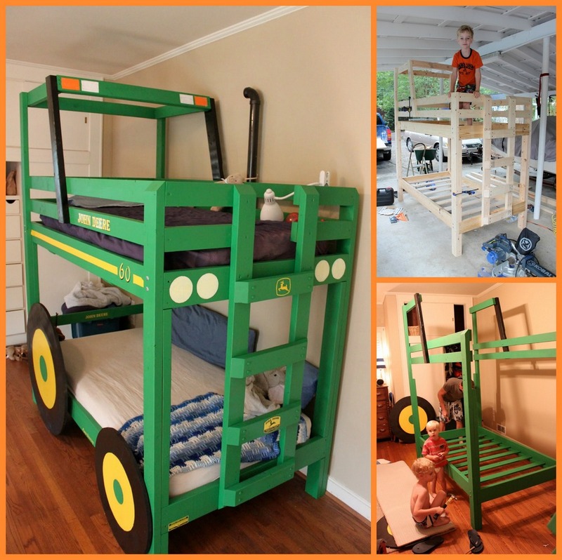 Build your kids a tractor bunk bed