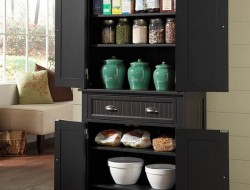 Pantry Cabinet Ideas - Black Pantry