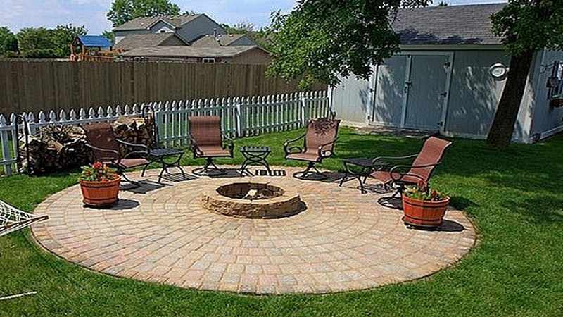 DIY Patio with Fire Pit