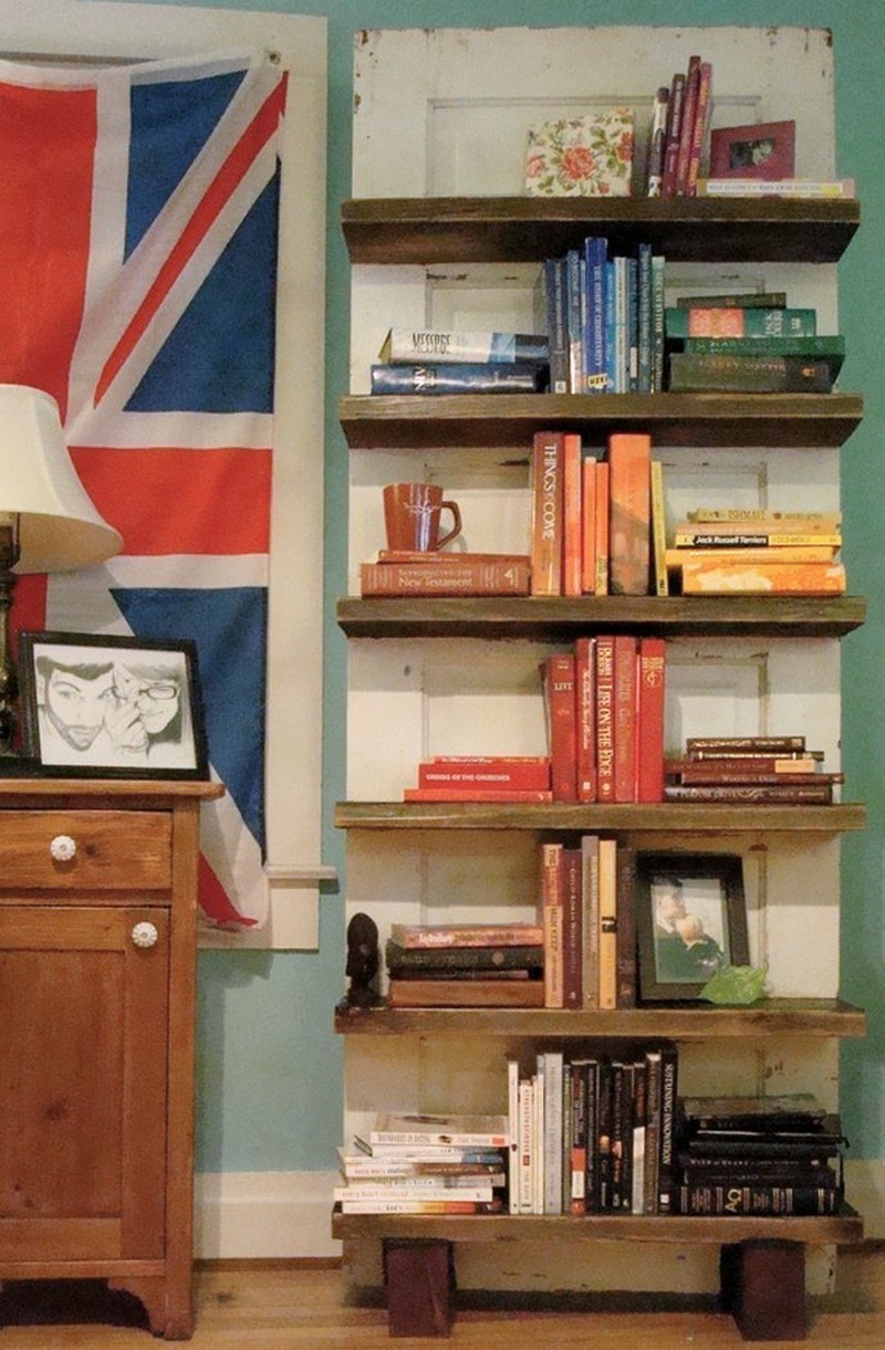 Repurposed Door - Bookshelf