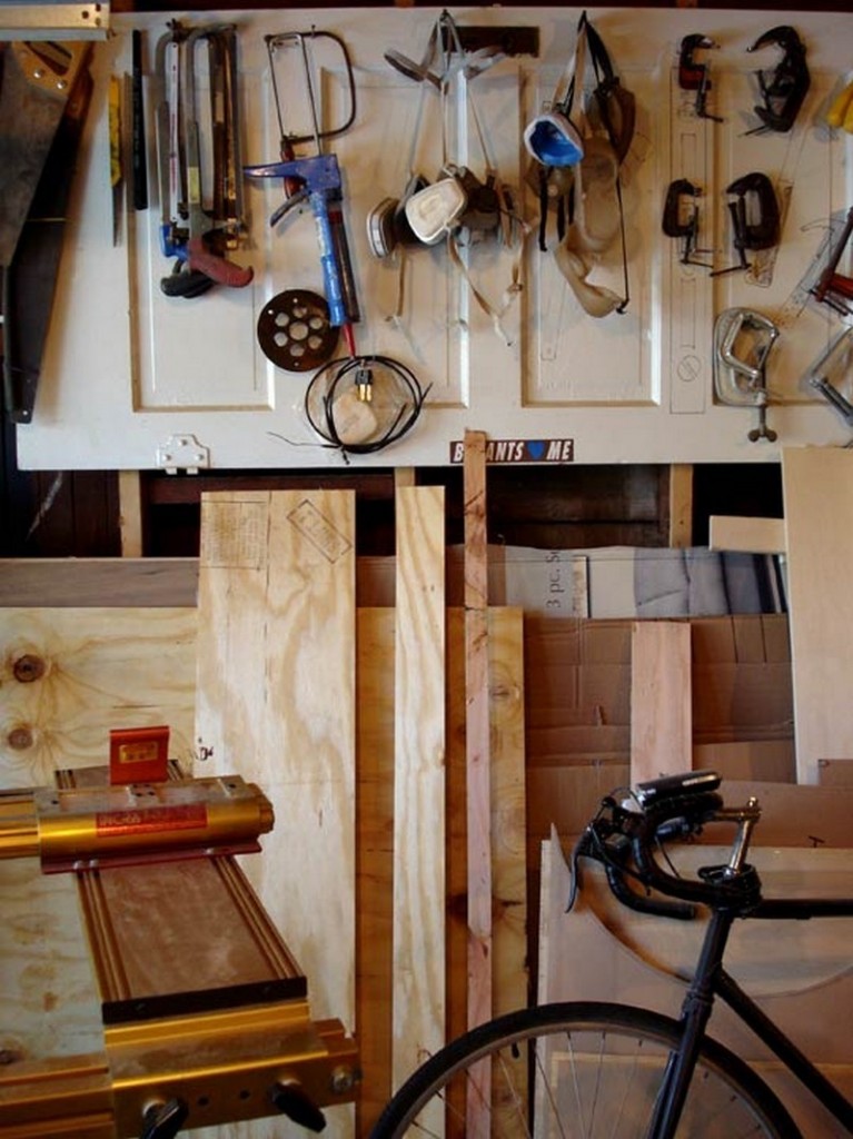 Repurposed Door - Tools Hanger