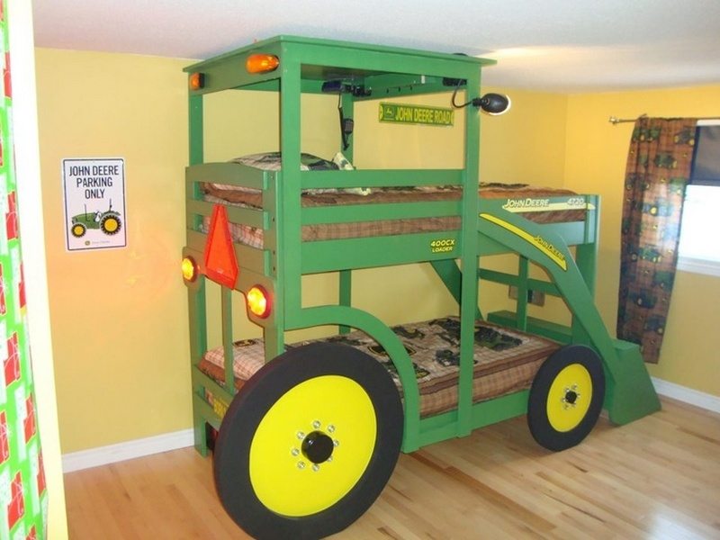 kids tractor bed