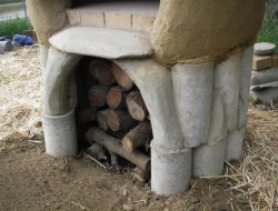 DIY Cob Oven - Wood store and ferro-cement work