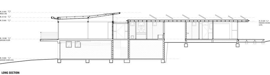 Mona Vale House - Long Section