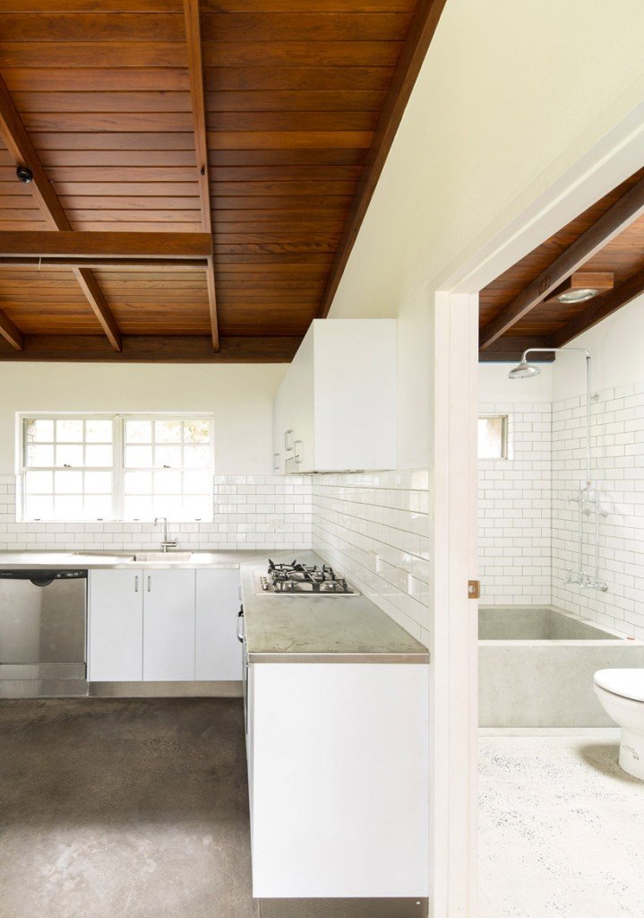 Stone House kitchen - guest bath