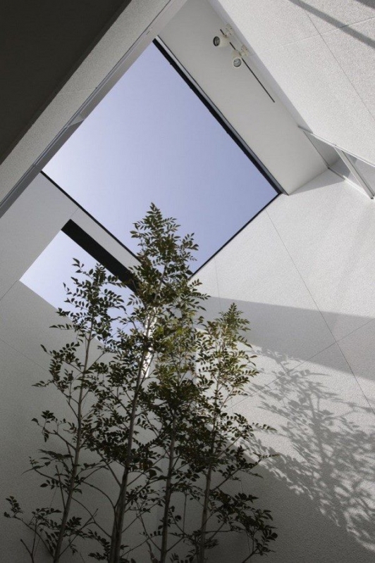 A fully enclosed courtyard