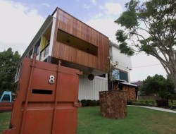 31 container home in Brisbane Australia - even a container letterbox