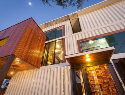 31 container home in Brisbane Australia -Facade