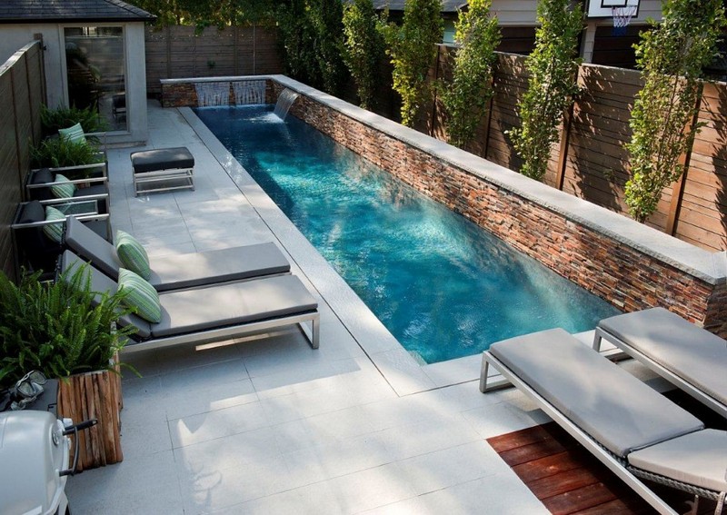 Small Backyard With A Modern Swimming Pool - Simple Form