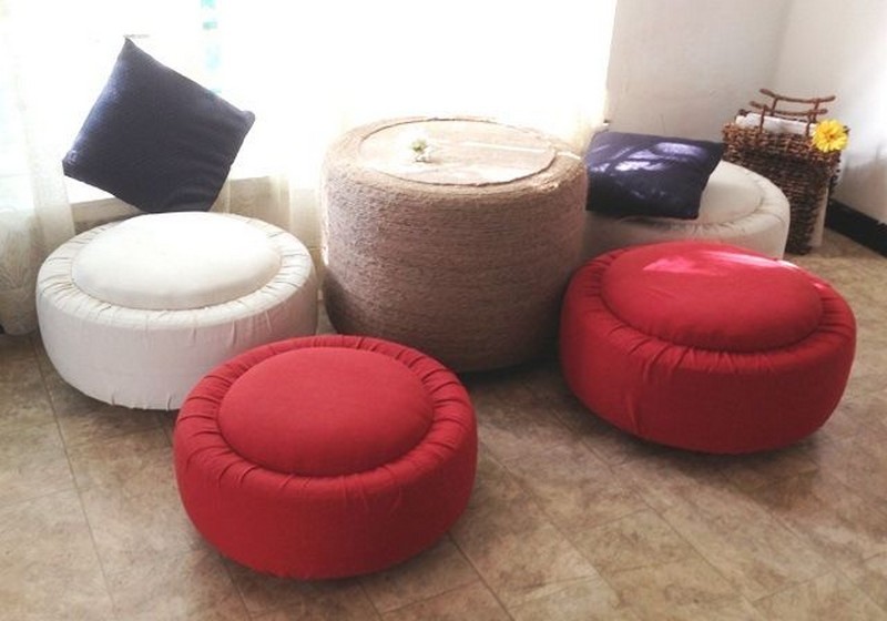DIY Tire Table and Ottoman - The Owner-Builder Network