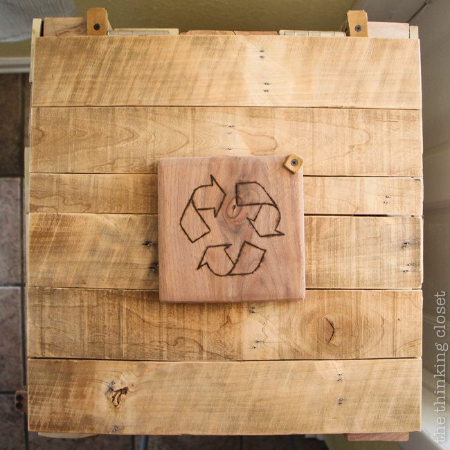 Recycle Bin From Recycled Pallets