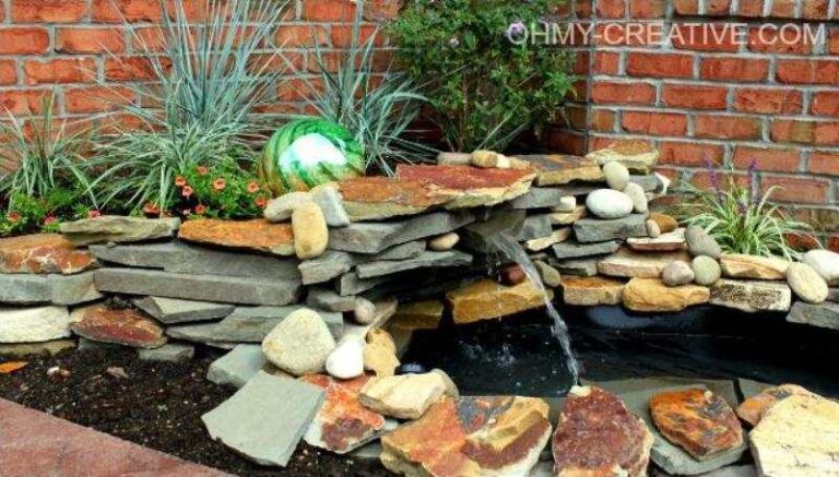 A Great DIY Backyard Pond & Water Feature