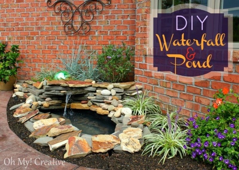 A Great DIY Backyard Pond & Water Feature