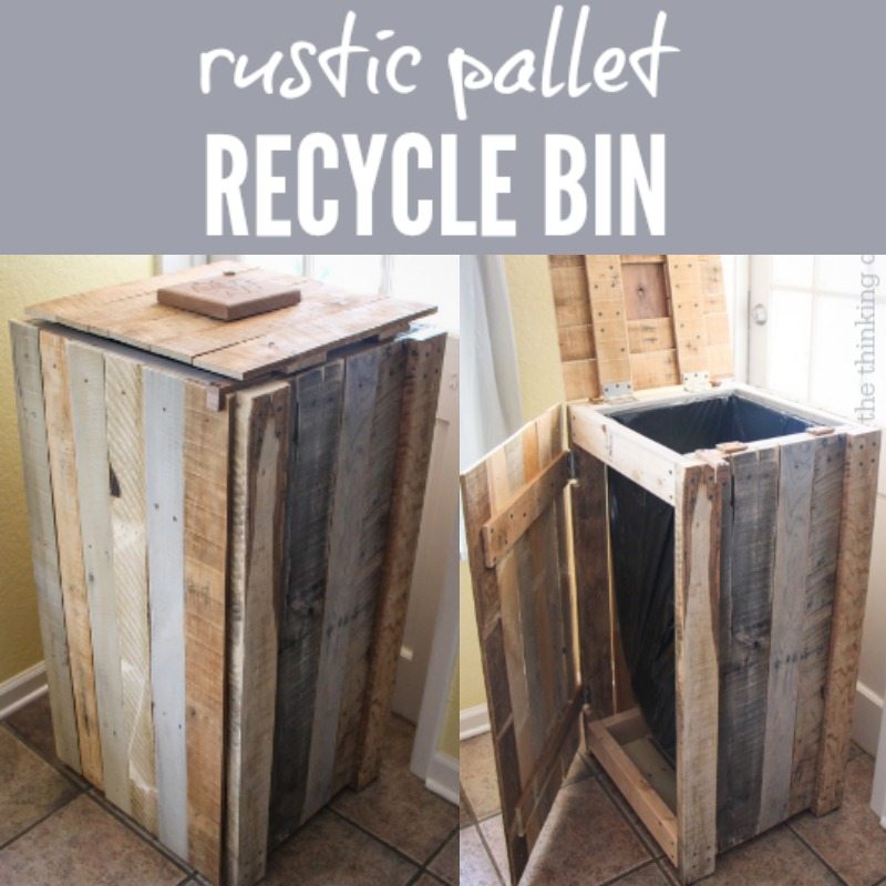 Recycle Bin From Recycled Pallets