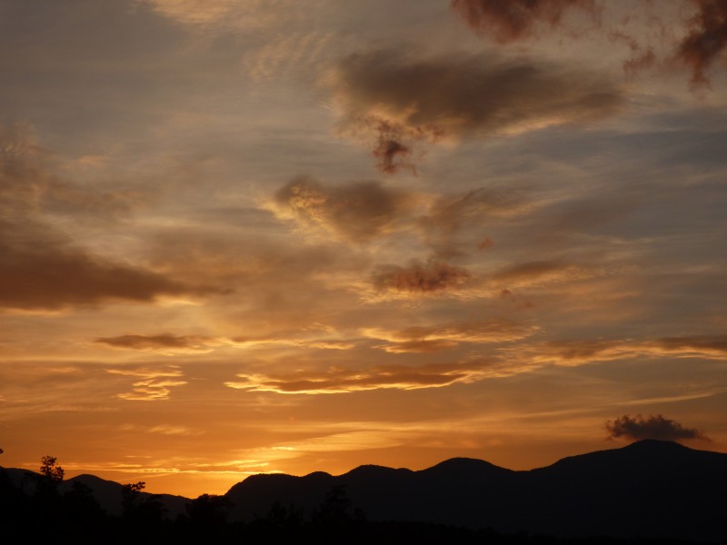 Sunset over Chimney Rock State Park