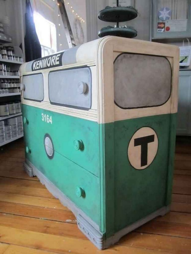 Painted Subway Car Dresser Tutorial