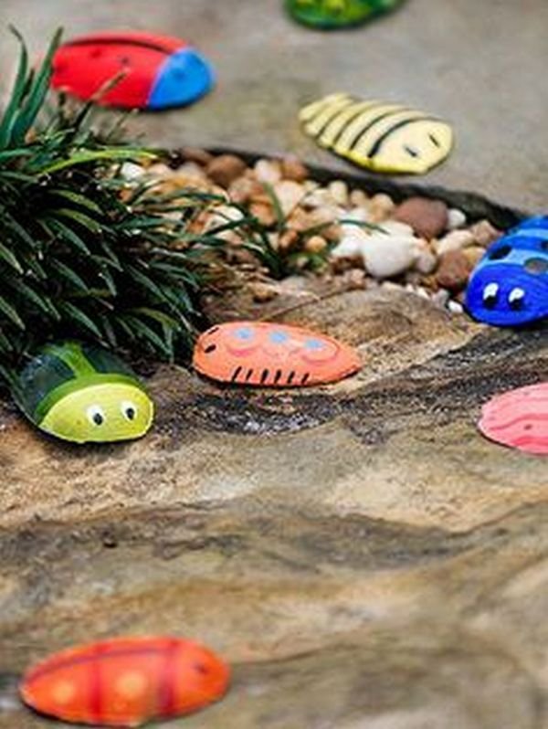 Garden Ladybug Made From Plastic Spoons