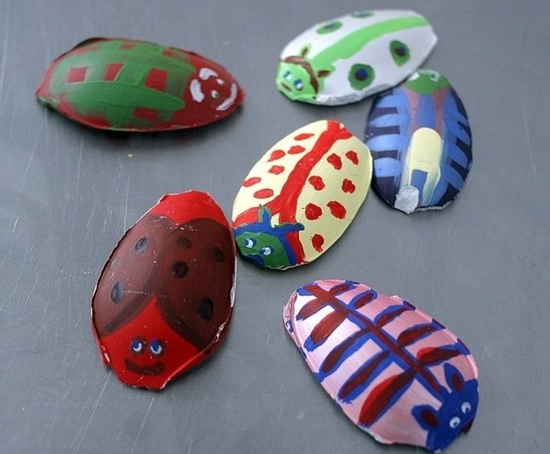 Garden Ladybug Made From Plastic Spoons