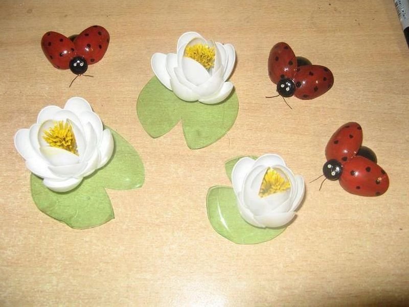 Garden Ladybug Made From Plastic Spoons