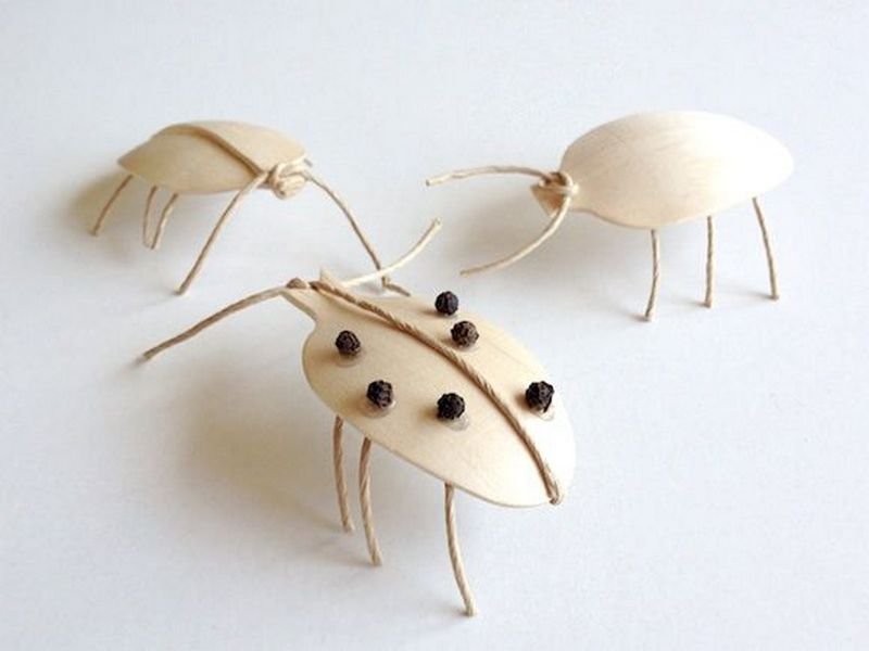 Garden Ladybug Made From Plastic Spoons