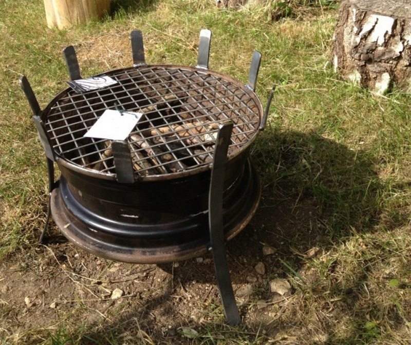 Recycled Rim BBQ Fire Pit | The Owner-Builder Network