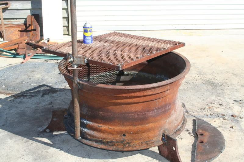 Recycled Rim BBQ Fire Pit