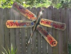 Upcycle Ceiling Fan Blades Into Giant Dragonflies The