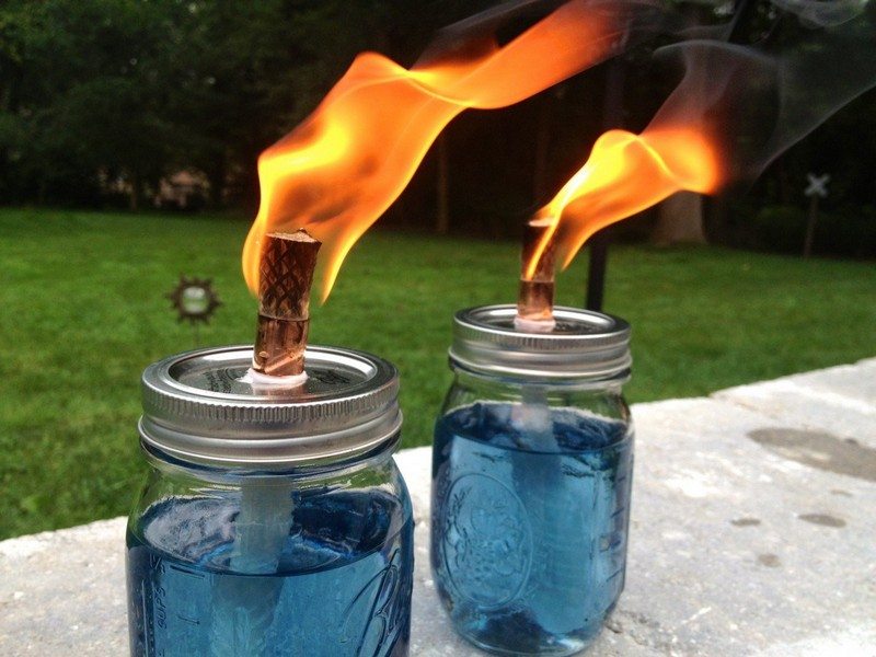 DIY Mason Jar Citronella Oil Candles