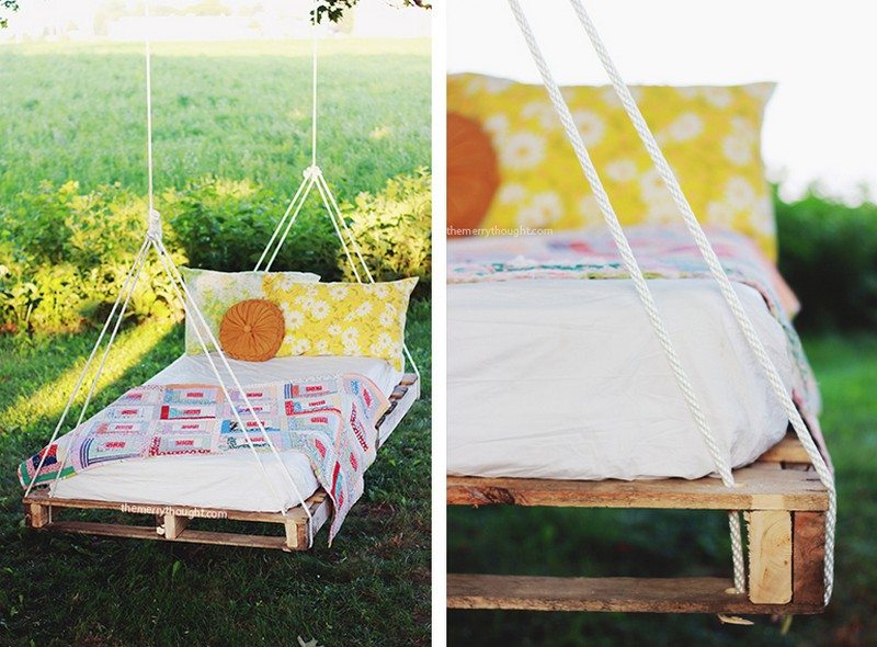 Hanging Pallet Lounge